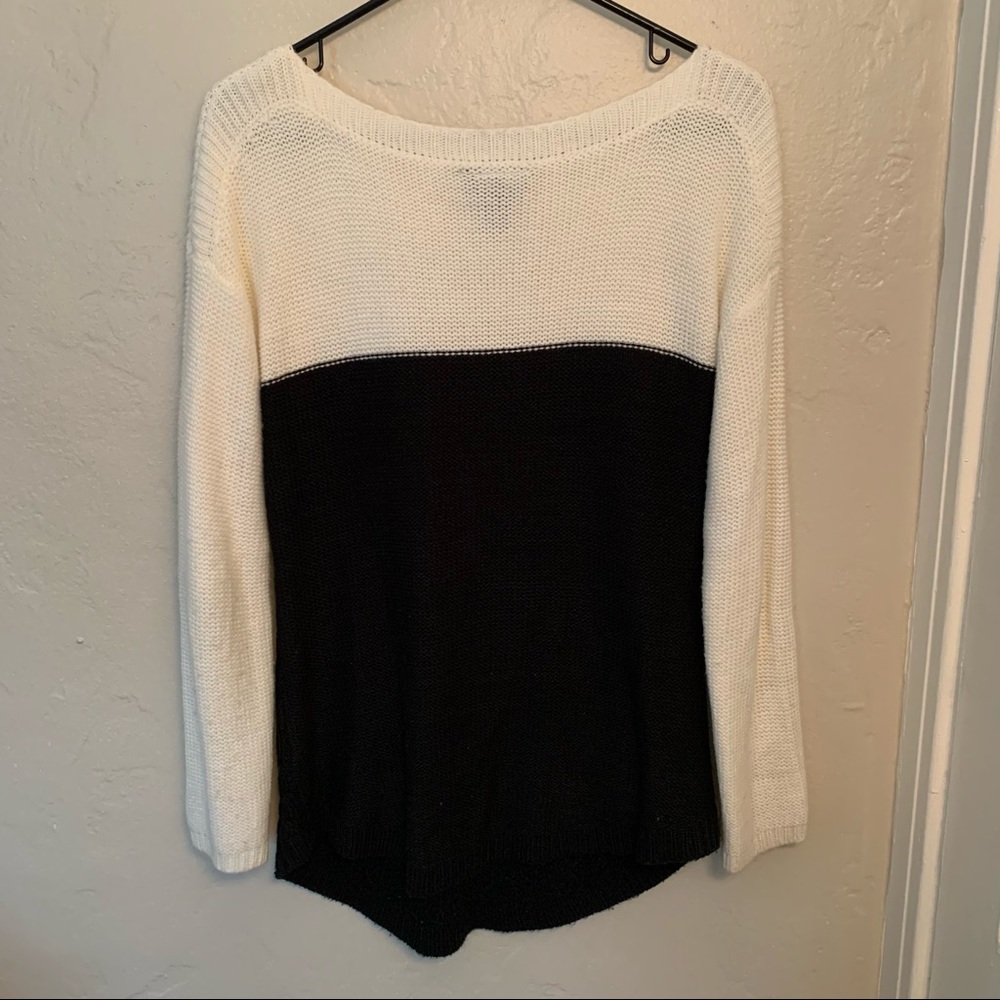 Hooked Up by I.O.T. Black & White Sweater - Picture 9 of 11